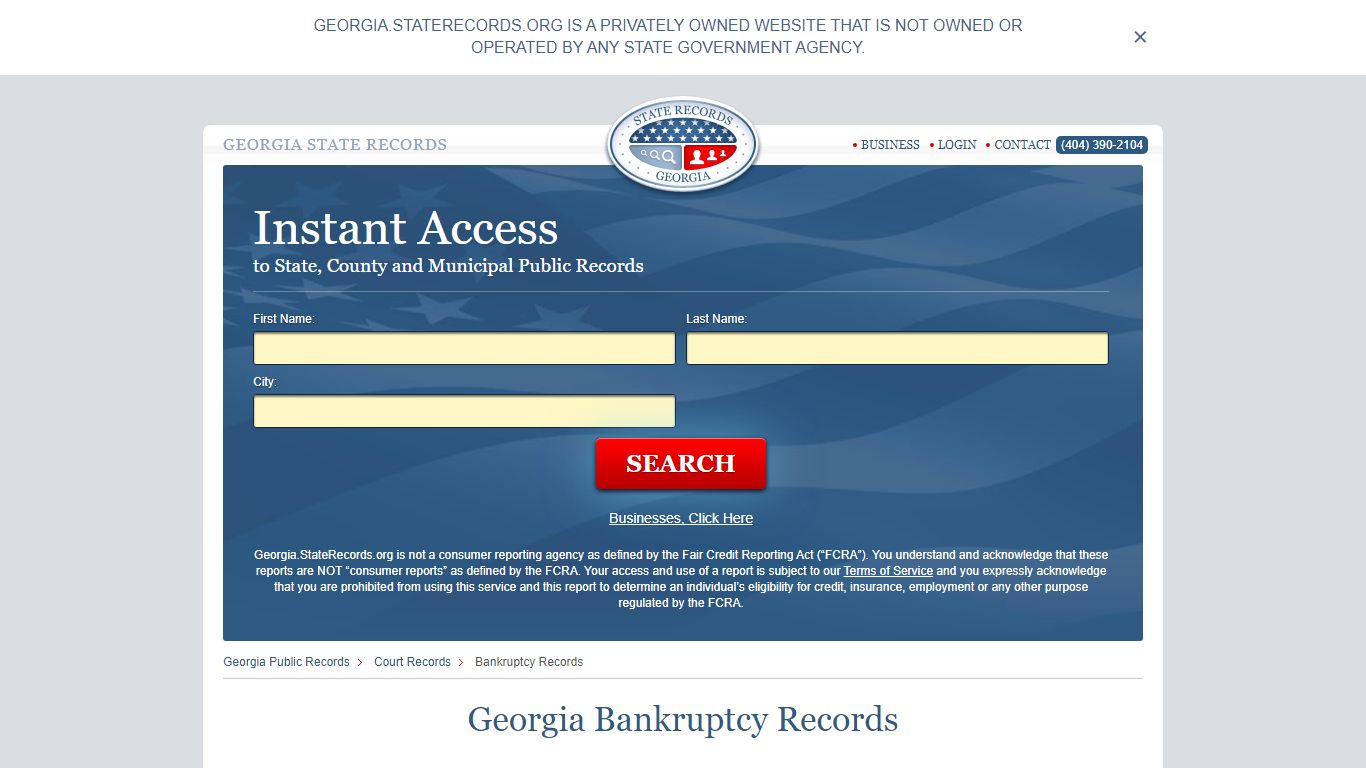 Georgia Bankruptcy Records | StateRecords.org