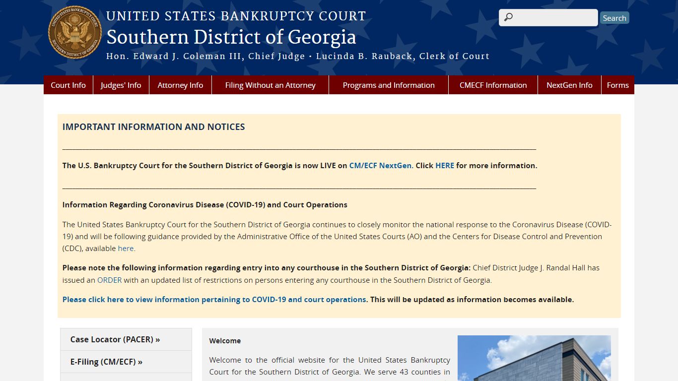 Southern District of Georgia | United States Bankruptcy Court