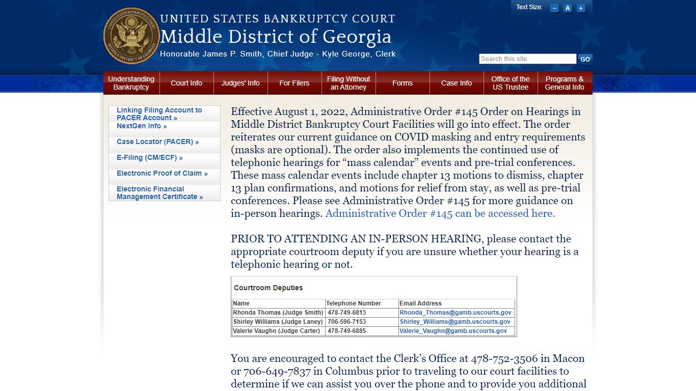 Middle District of Georgia | United States Bankruptcy Court